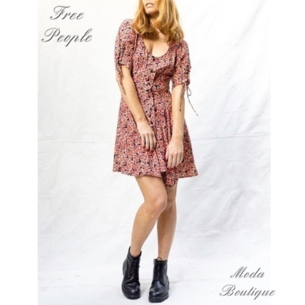 Free People flower mini dress
